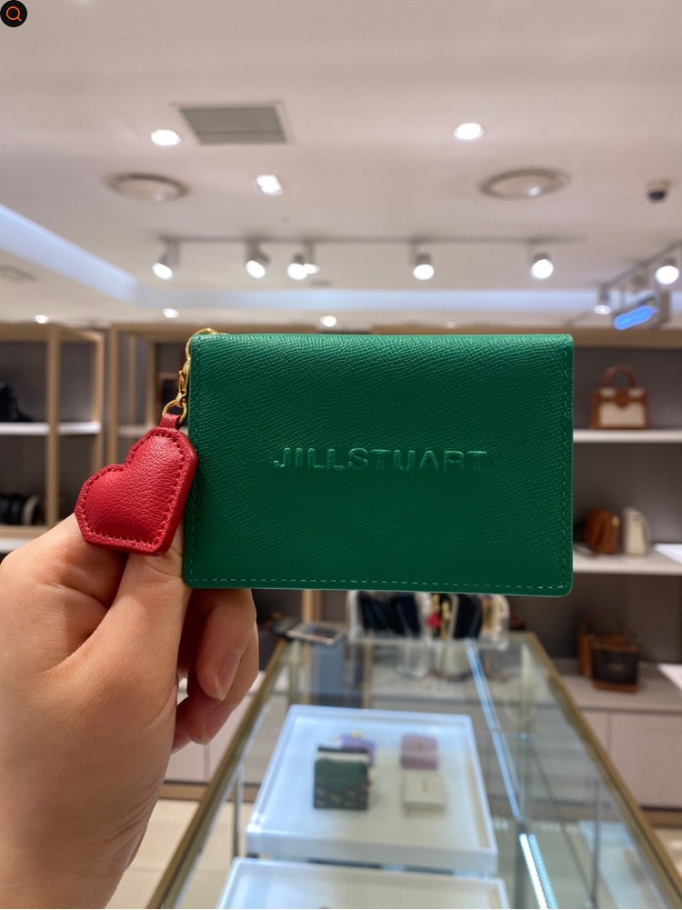 牛革カードケース / 両角ロゴ / レザーレタリングハート装飾 / カードウォレット / 折りたたみ財布 / 財布