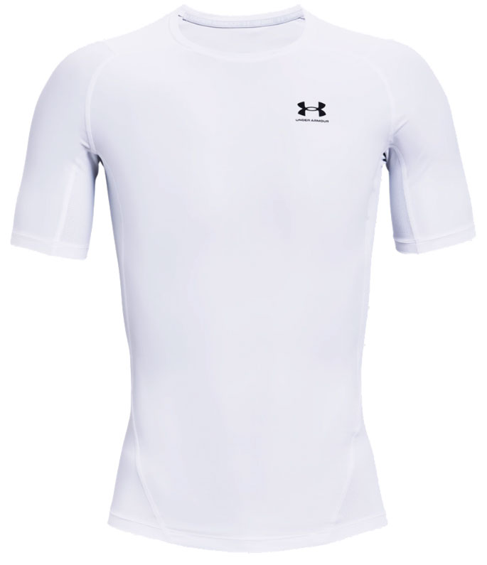 アンダーアーマー 1365229-100-MD アイソチル コンプレッション ショートスリーブシャツ（White / Black・サイズ：MD(M)） 1365229100MD
