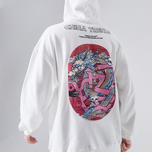 2020年秋の新中国の国家風の潮の男性と女性はセーターを刺繍綿ラウンドネックメンズパーカージャケットを印刷します