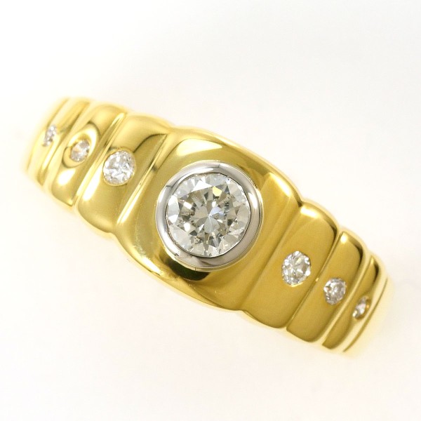 PT900 プラチナ リング 10号 ダイヤ 0.310 0.08 鑑定書 ジュエリー 中古