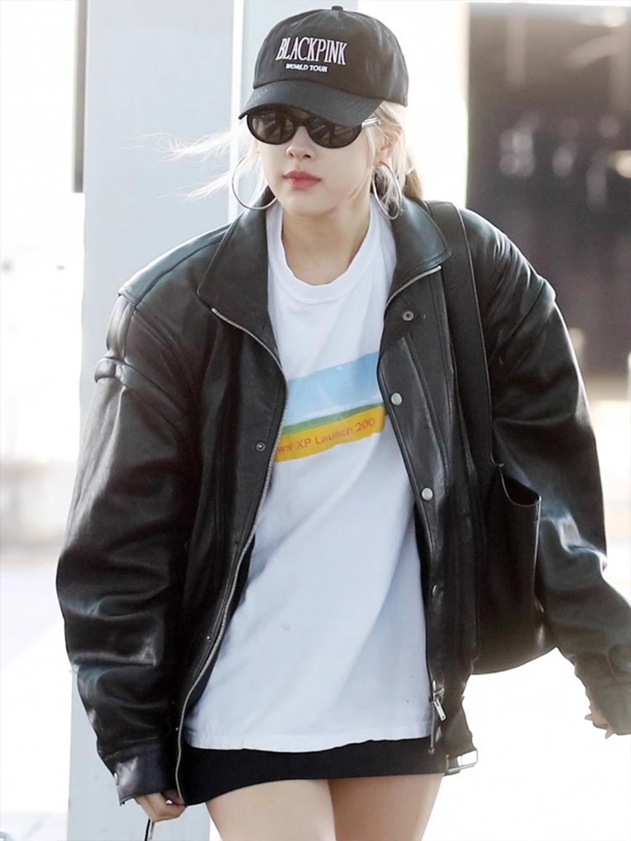 rose パクチェヨンの春先に着る女性用白半袖tシャツとても素敵なトップス