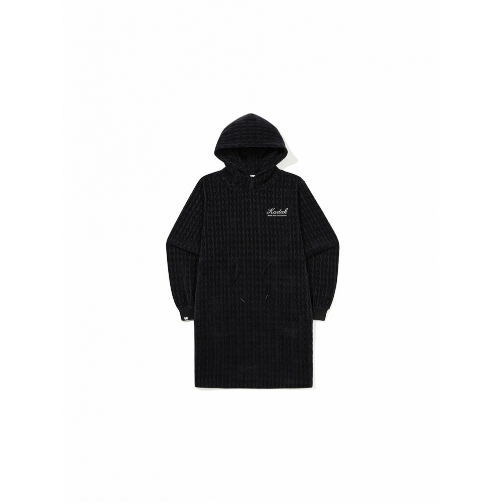 コダックアパレルベルベットケーブルドレスブラック