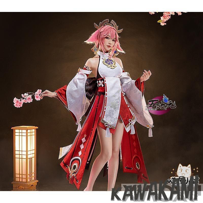 Catwushop　原神　コスプレ　八重神子　やえみこ　衣装　ウィッグ　靴　武器　追加可
