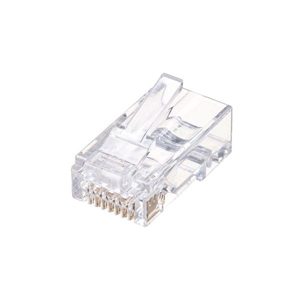 サンワサプライ RJ-45コネクタ（カテゴリ6貫通型単線・より線共用） ADT-6RJKN-100