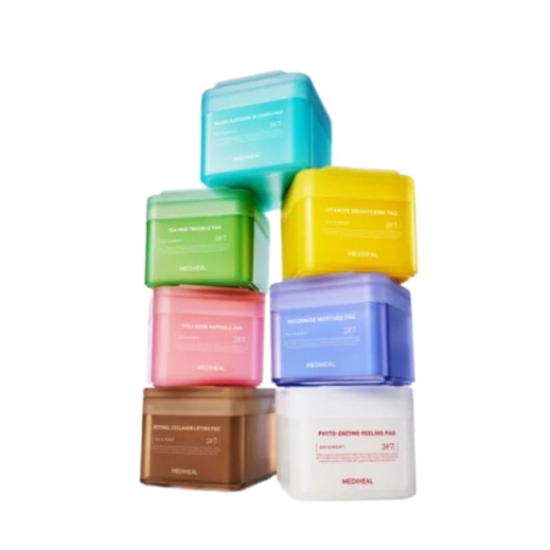 [100枚+100枚] 四角パッド 6種 択1 /マデカソサイド/ティーツリー/コラーゲン/レチノール/ウォーターマイド/ ビタマイド