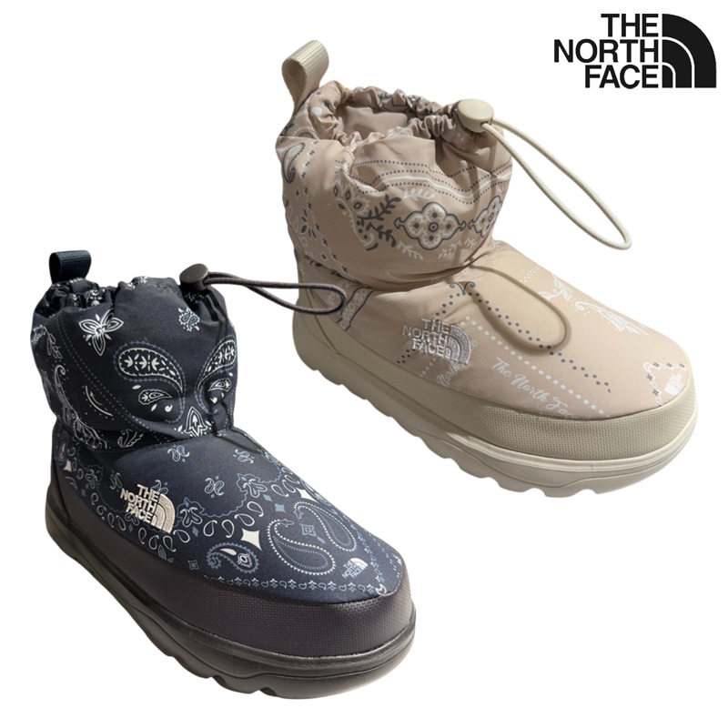 NS87R70 NOVELTY CAMP BOOTIE SHORT 25FW新作 防寒あったか ブーツ バンダナ柄 厚底 軽量 防滑 中綿 レディース メンズ 冬用 アウトドア デイリー タウンユース