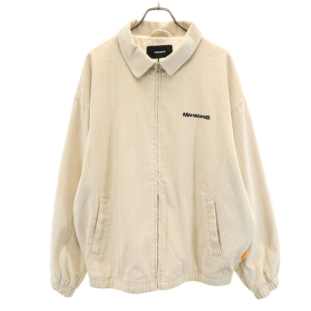 コーデュロイジャケット L アイボリー メンズ 古着