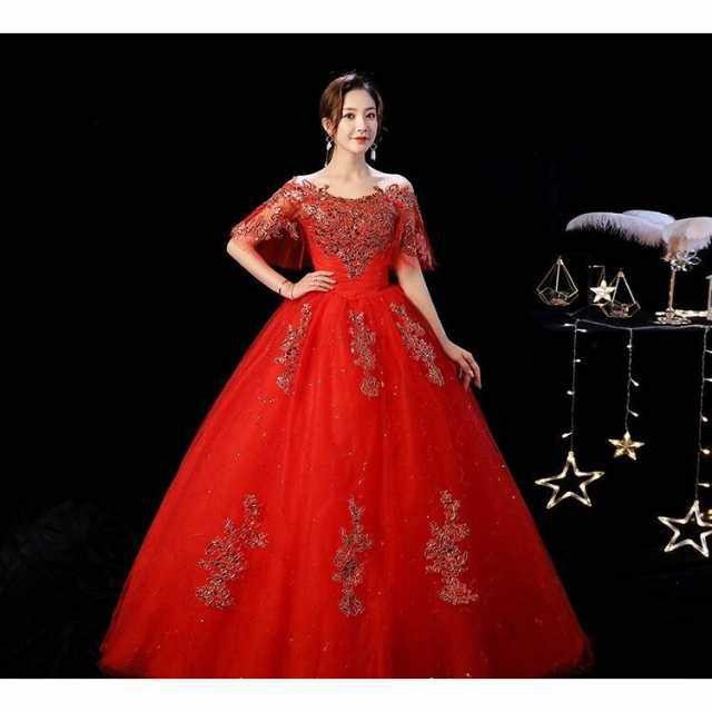 【2025新作入荷】ウエディングドレス ブライダル 安い 可愛い ブライズメイド レース カラードレス 花嫁 結婚式 披露宴 プリンセス