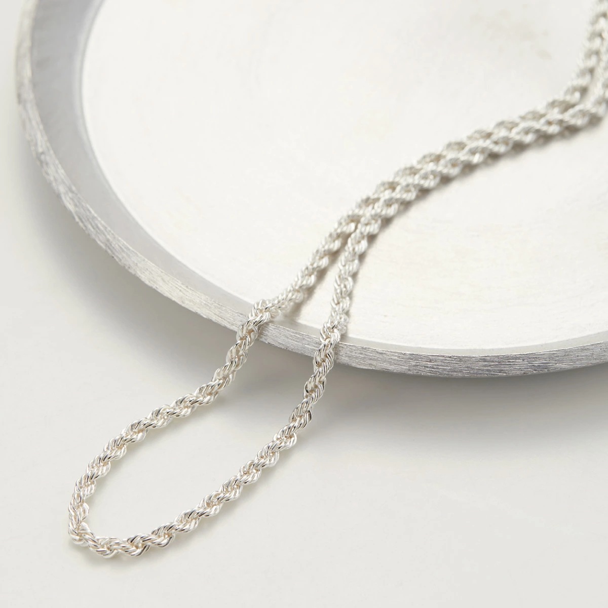 ネックレス チェーン 50cm レディース メンズ シルバー925 パイプロープ シンプル
