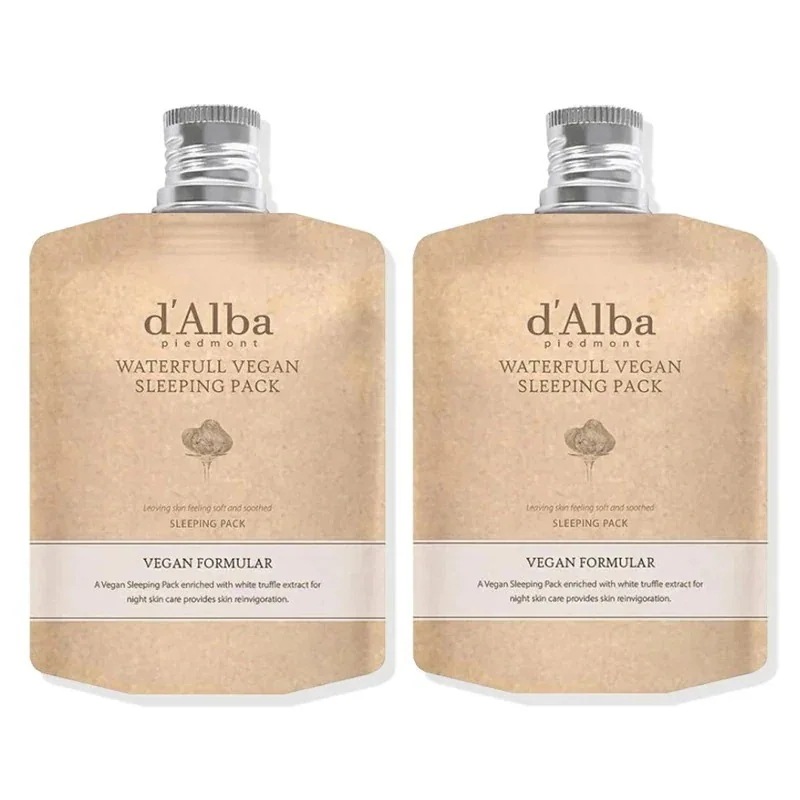 ウォータフル ヴィーガン スリーピングパック 60ml,2p 韓国 パック 人気 保湿 パック 肌荒れ防止 洗い流さない