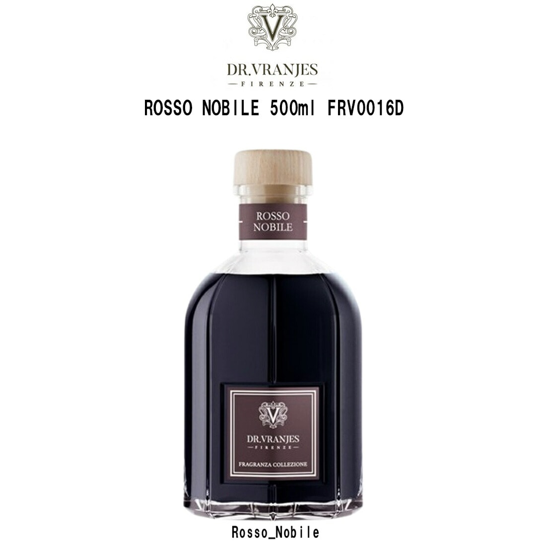 DR.VRANJES リードディフューザー 500ml ルームフレグランス スティック ロッソノービレ ギフト インテリア ROSSO NOBILE FRV0016D
