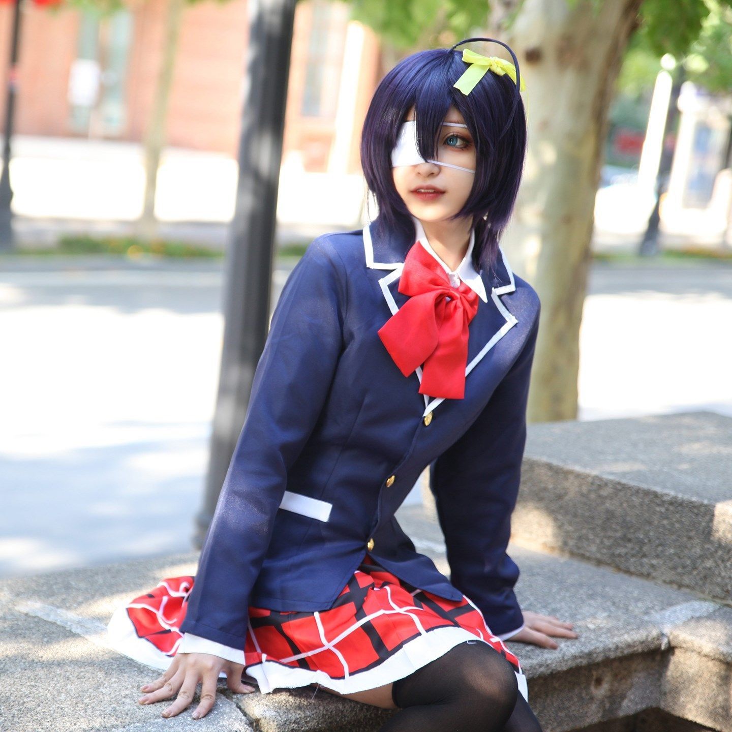 中二病でも恋がしたい 小鳥遊流華 コスプレ 女子学生 アニメ 赤チェック柄スカートスーツ