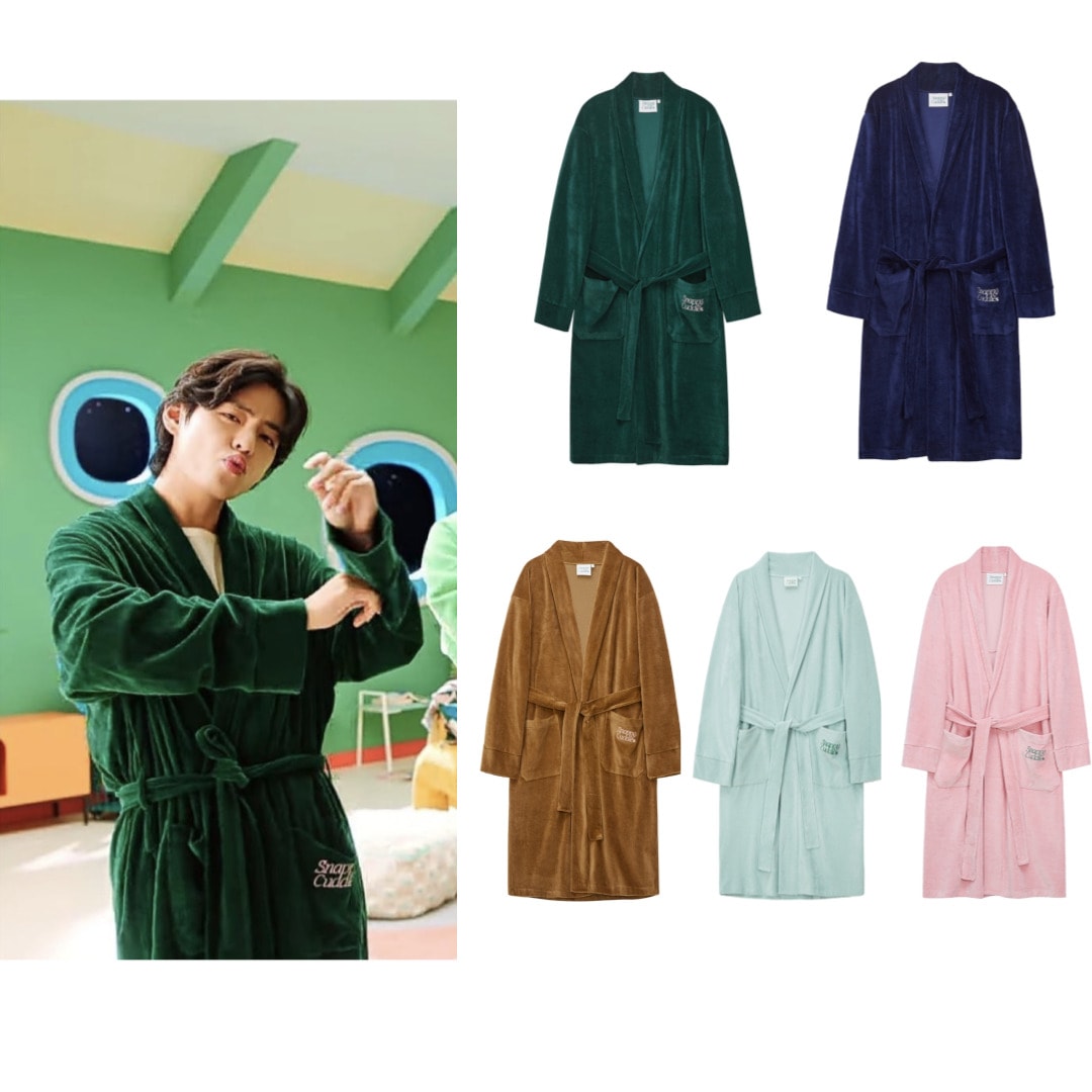 【BTS V（テテ）着用】 Greedy Green Robe　バスガウン　バスローブ