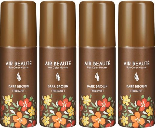 エールボーテ ヘアカラームース 白髪染め 泡タイプ 脱色剤フリー 医薬部外品 4個