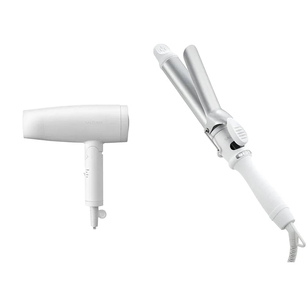 スピーディーイオン ドライヤー 【ホワイト】 ヘアドライヤー 大風量 速乾 軽量 マイナスイオン SL-013WH セラミック カール ヘアアイロン 32mm 【ホワイ