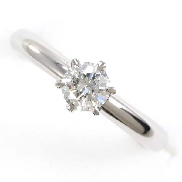 PT900 プラチナ リング 11.5号 ダイヤ 0.387 VVS2 鑑定書 ジュエリー 中古