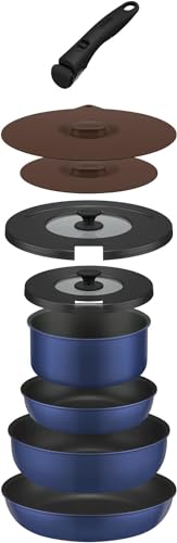 サーモス デュラブルシリーズ 取っ手のとれるフライパン9点セットCA ガス火専用 インディゴブルー KSC-9C IBL