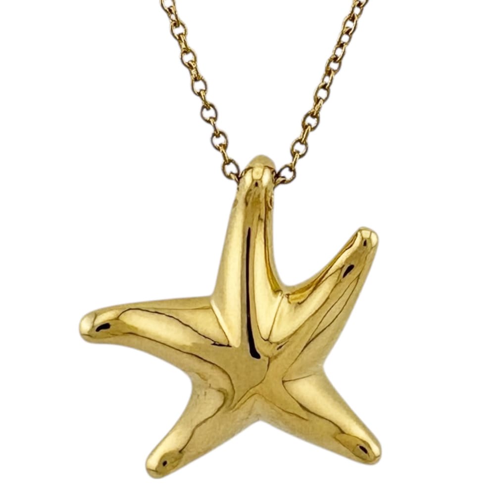 ティファニー スターフィッシュ ネックレス 18金 K18イエローゴールド TIFFANY&Co. 中古 美品