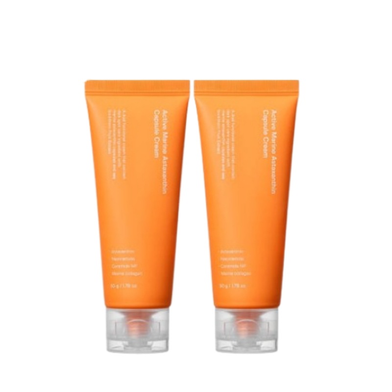 アクティブマリン アスタキサンチン カプセル シミクリーム 50g×2個