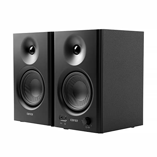 Edifier MR4 モニタースピーカー PC アクティブスピーカー 60Hz - 20KHz 周波数応答範囲 スタジオモニター/PCスピーカー1インチシルクドームトゥイーター＆4インチ振動板ウーフ