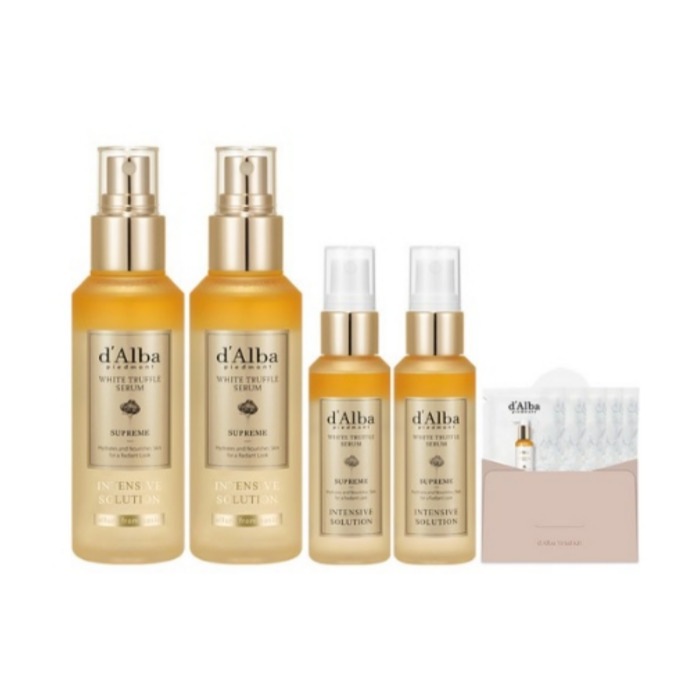 d Alba ホワイト トリュフ スプリーム インテンシブ ヴィーガン セラム 100ml x 2p (+スプリームセラム50ml)セット