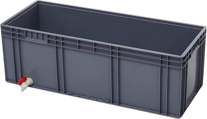 フロア モップ シンク ユーティリティ ガーデンシンク 洗濯槽 フリースタンディング 洗面器 プラスチック 大型 モップ洗い場 排水口付き (キャスターなし, 120x40x23CM)