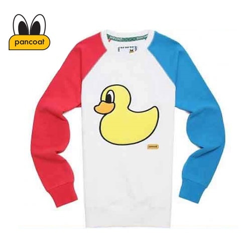 正規品PANCOAT パンコート キャラクター トレーナー 長袖 POPDUCK COLORATION CREWNECK(EGG WHITE) クルーネック Tシャツ