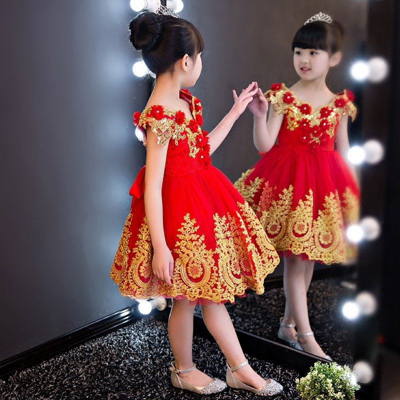 フラワーガールドレス 子供ドレス ピアノ発表会 子どもドレス 女の子 キッズフォーマル お姫様ドレス 6,901円