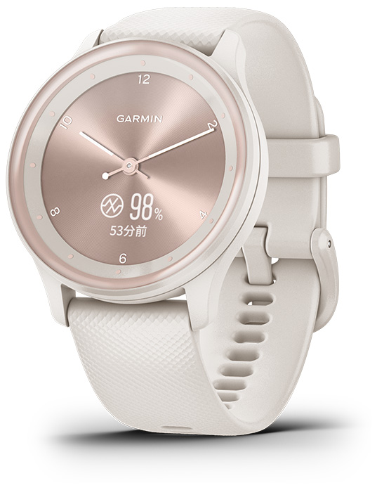 ガーミン vivomove Sport Peach Gold / Ivory スマートウォッチ 010-02566-41