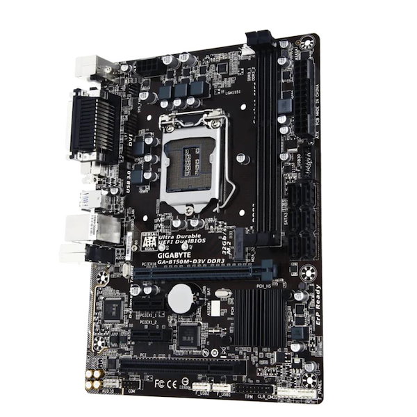 GIGABYTE B150M-D3V Intel B150 LGA1151 DDR3-1600 64GB M.2 SATA GbE LAN HDMI DisplayPort Motherboard