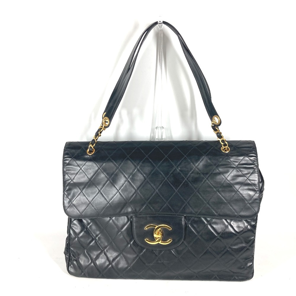 ショルダーバッグ デカマトラッセ 45 CC ココマーク ヴィンテージ Wチェーンバッグ カバン 肩掛け ココボール コーティングキャンバス ブラック