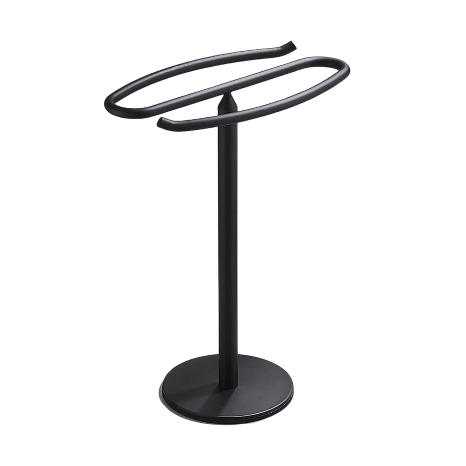 シンプルなジュエリータオルホルダー 字型バスラック 滑り止めベース付き ポータブル バスルームアクセサリー エレガントな時計スタンド カウンタートップラック