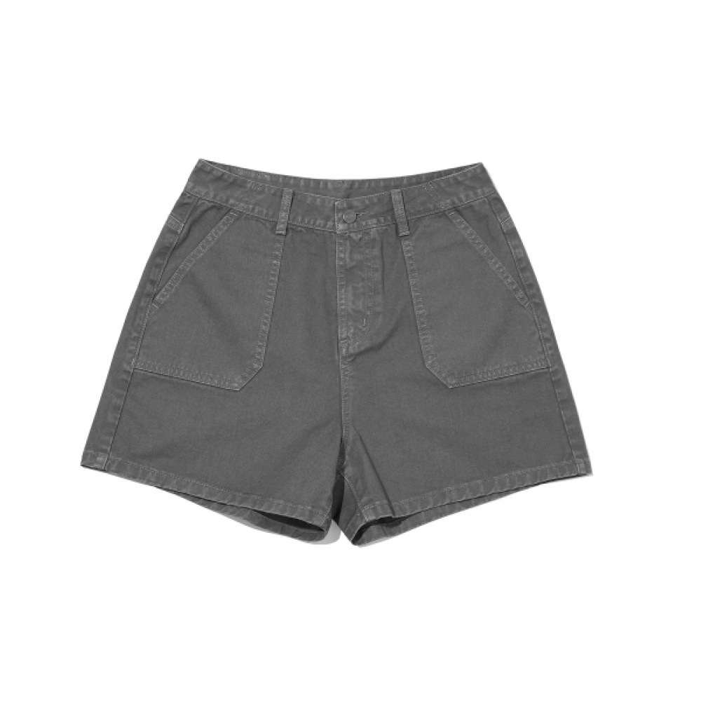 CODEGRAPHY (ウーマン) ピグメントダイイング カラフル デニムショーツ_チャコール