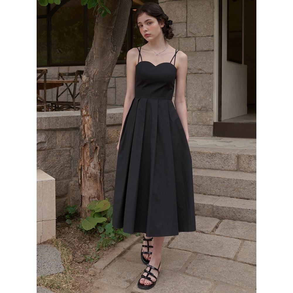ワンピース LOW CLASSIC : 24SS / STRAP SLEEVELESS DRESS (2COLORS) LOW CLASSIC】 STRAP SLEEVELESS DRESS : GREY