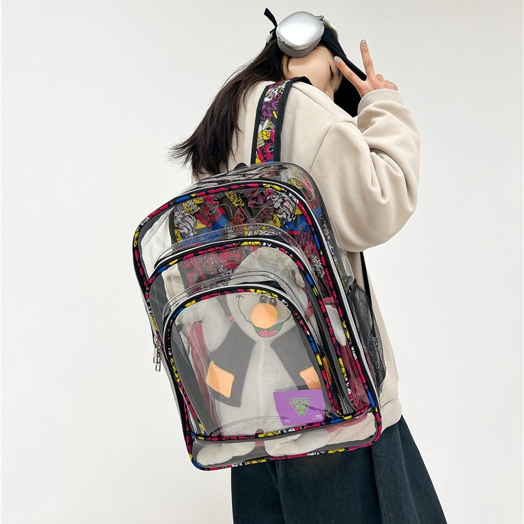 リュック クリアバッグ 手提げバッグ バックパック かたかた掛け ハンドバッグ 大容量トートバッグ 収納袋 バッグ