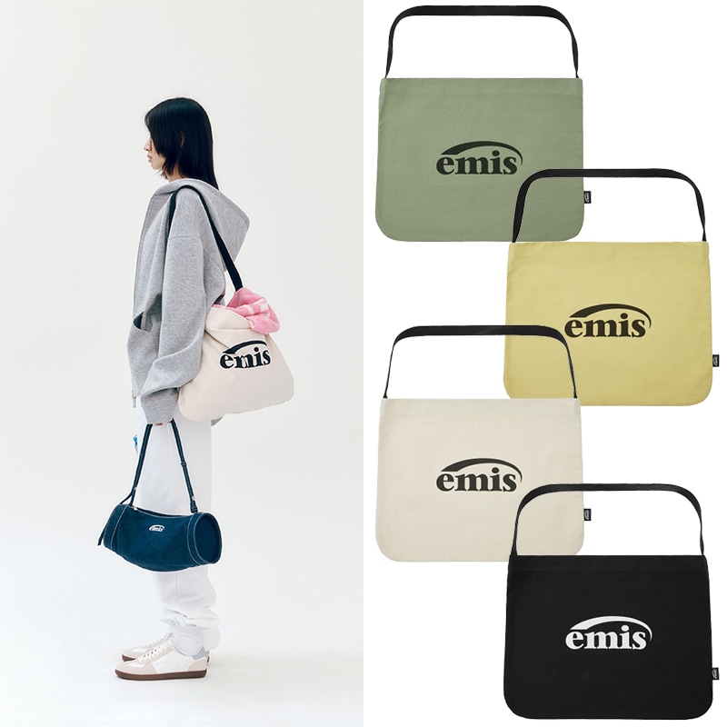 [イミス] 関税なし ニューロゴ コットンバッグ 4カラー男女兼用