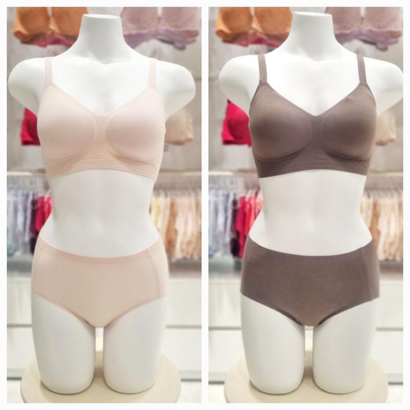 AK水原店 裏起毛ナイロンスパンシームレスブラパンティーセット BR1997ABP1997A