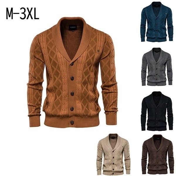 【期間特典】メンズ カーディガン ニットセーター 男性用 ニットジャケット ポケット付き 薄手 ファスナー チャック アウター 春ニット 秋冬服 長袖 前開き 大きいサイズ カジュアル おしゃれ 無地