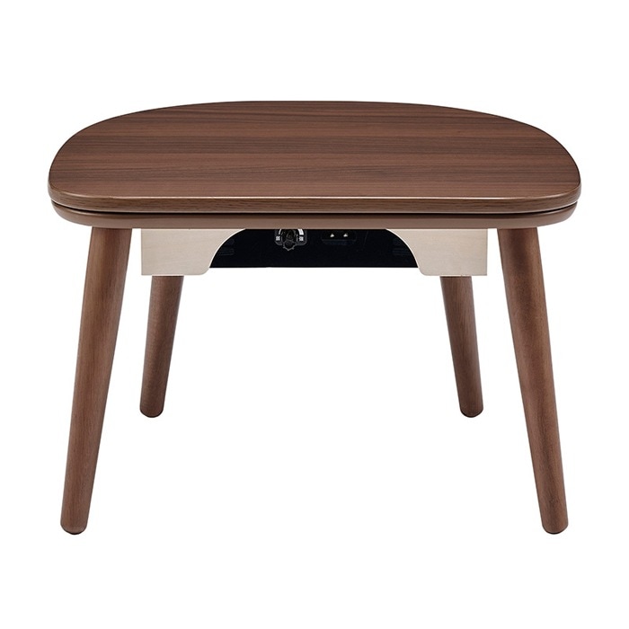 こたつテーブル ちいさなこたつ マカロ545F 半月型 50×45cm MACARO-545F-BR ブラウン