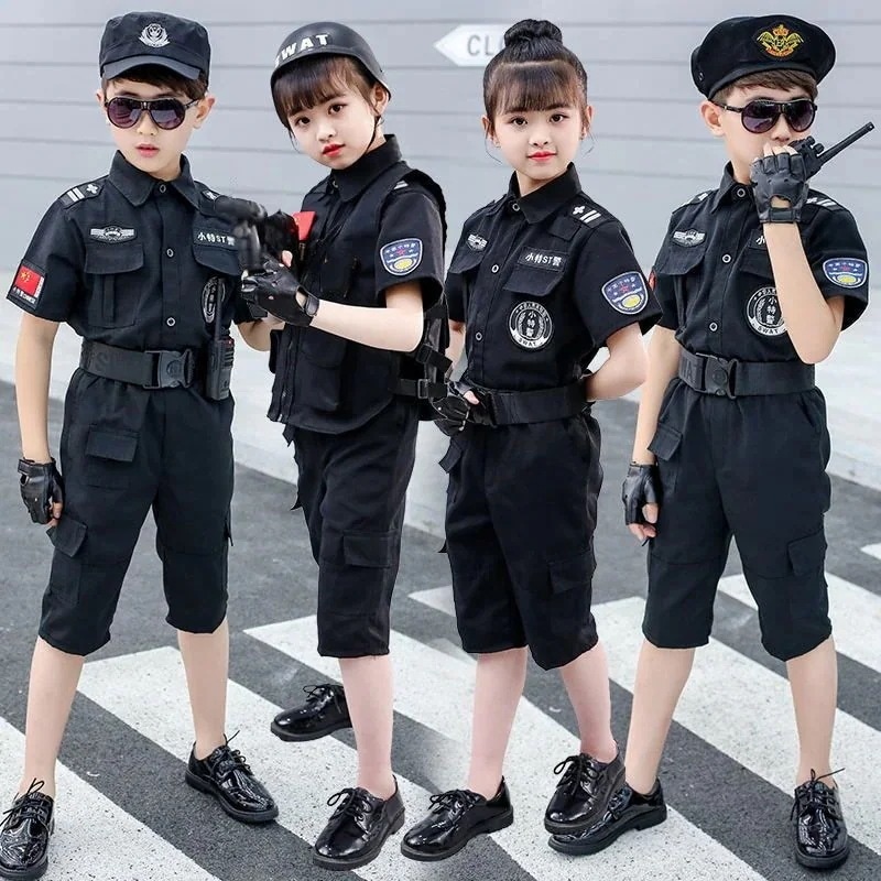 子供用 警察 官 衣装 少年 少女 軍服 スーツ パフォーマンス ロール プレイング
