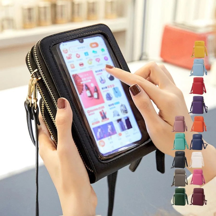 人気の新作先行発売入れたまま操作 タッチ操作対応 スマホポシェット スマホポーチ 多機能 斜め掛けミニバッグ スマホショルダーバッグ レディース【短納期】