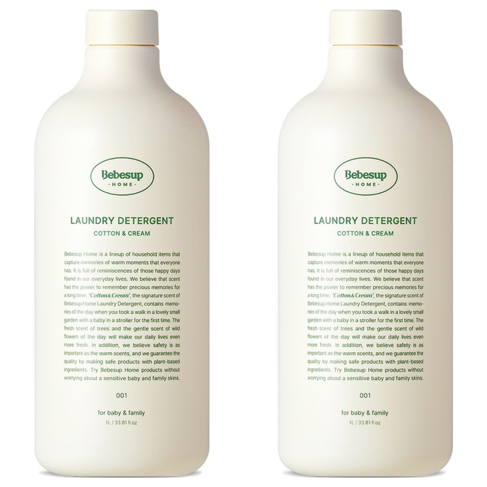 ベベ森ホームコットン＆クリーム香洗濯洗剤本品1L2個