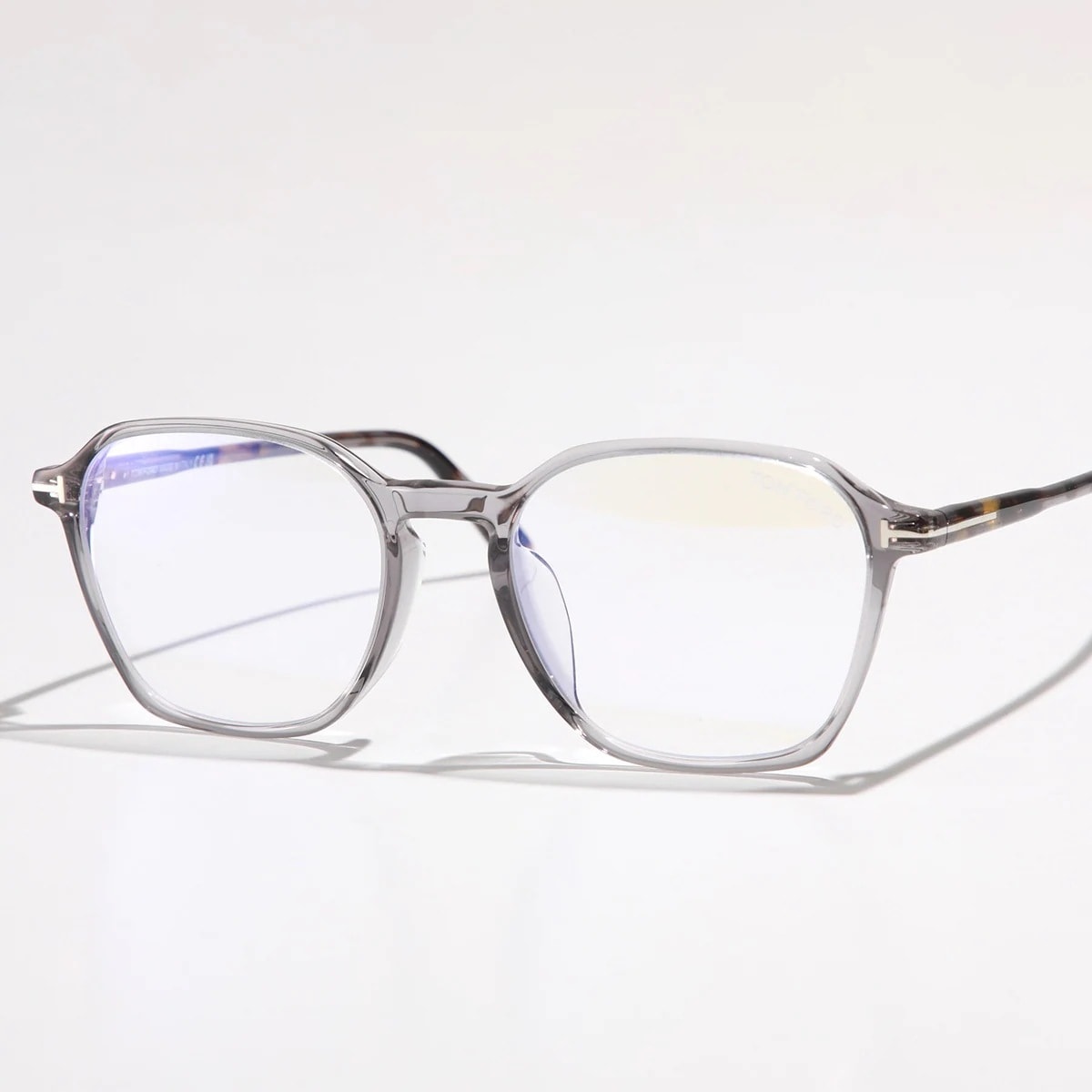 TOM FORD トムフォード メガネ TF5804-F-B メンズ ウェリントン型 フルリム めがね 眼鏡 伊達メガネ ブルーライトカット Tロゴ アイウェア