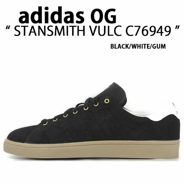 スニーカー STANSMITH VULC CL BLACK WHITE GUM C76949 スタンスミス バルク スウェードスニーカー レ