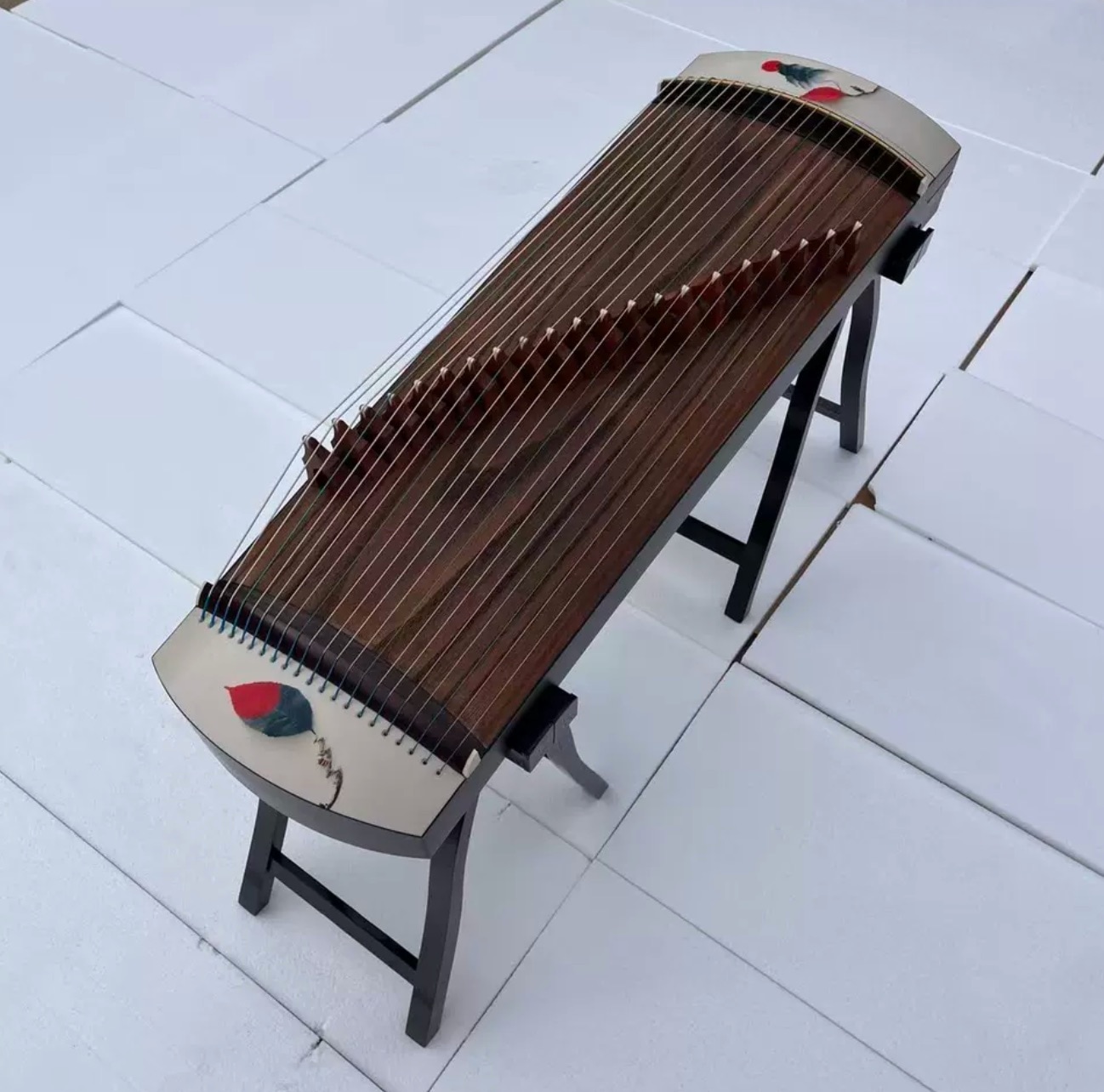 筝 100cm 葉の模様 プロの演奏 中国の弦楽器