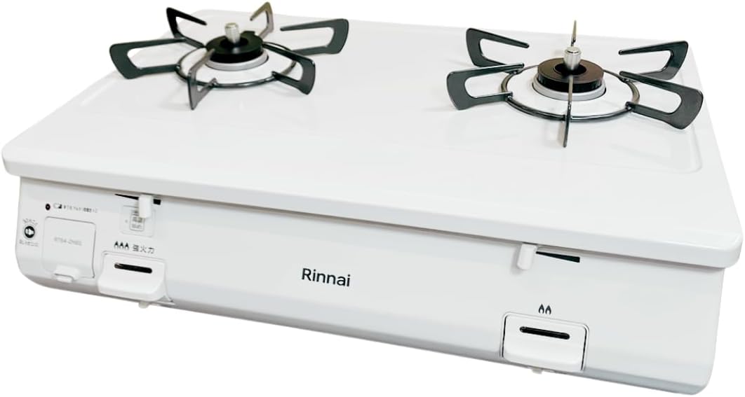 I-TOP リンナイ LUMiKKi ガスコンロ ガステーブル グリルなし ホワイト 白雪姫 幅 59cm (プロパンガス強火力側：右)