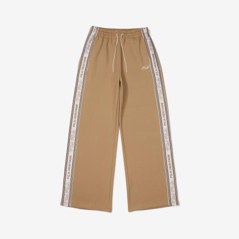 FILA テープストレッチワイドパンツ