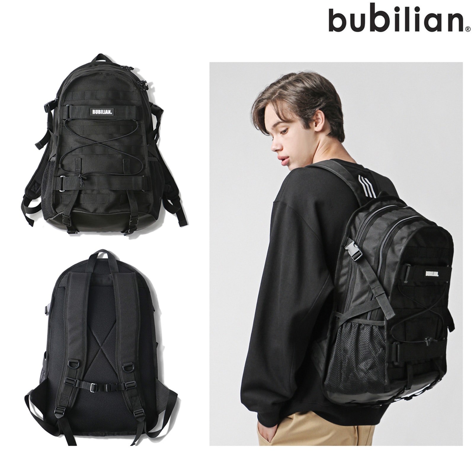 Snowy Backpack [BLACK] バッグ 多機能 軽量 ノートパソコン 収納 通勤 出張 旅行 通学 メンズ/レディース 人気 おしゃれ カジュアル
