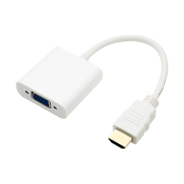 （まとめ） ナカバヤシ ミヨシフルHD対応 HDMI-D-sub変換アダプタ ホワイト HDA-DS01／WH 1個 (×3セット)