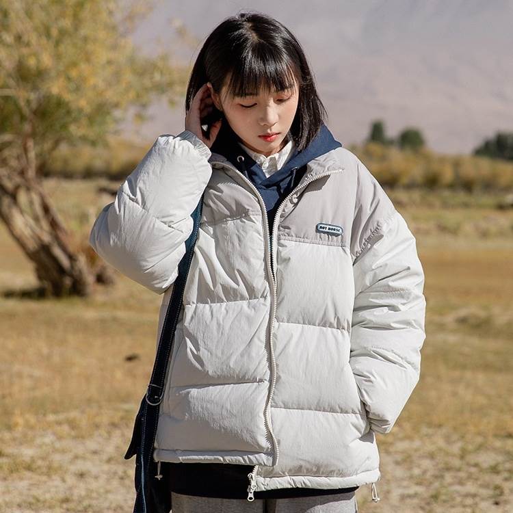 アウター 中綿 ジャケット ブルゾン レディース 長袖 個性的 お洒落 かわいい 大人可愛い 防寒 暖かい 秋 冬 襟付き 前開き ボタン S S М L XL ドロップショルダー ゆる シンプル カ